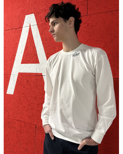T-Shirt blanc KEDLOW oversize manches longues.