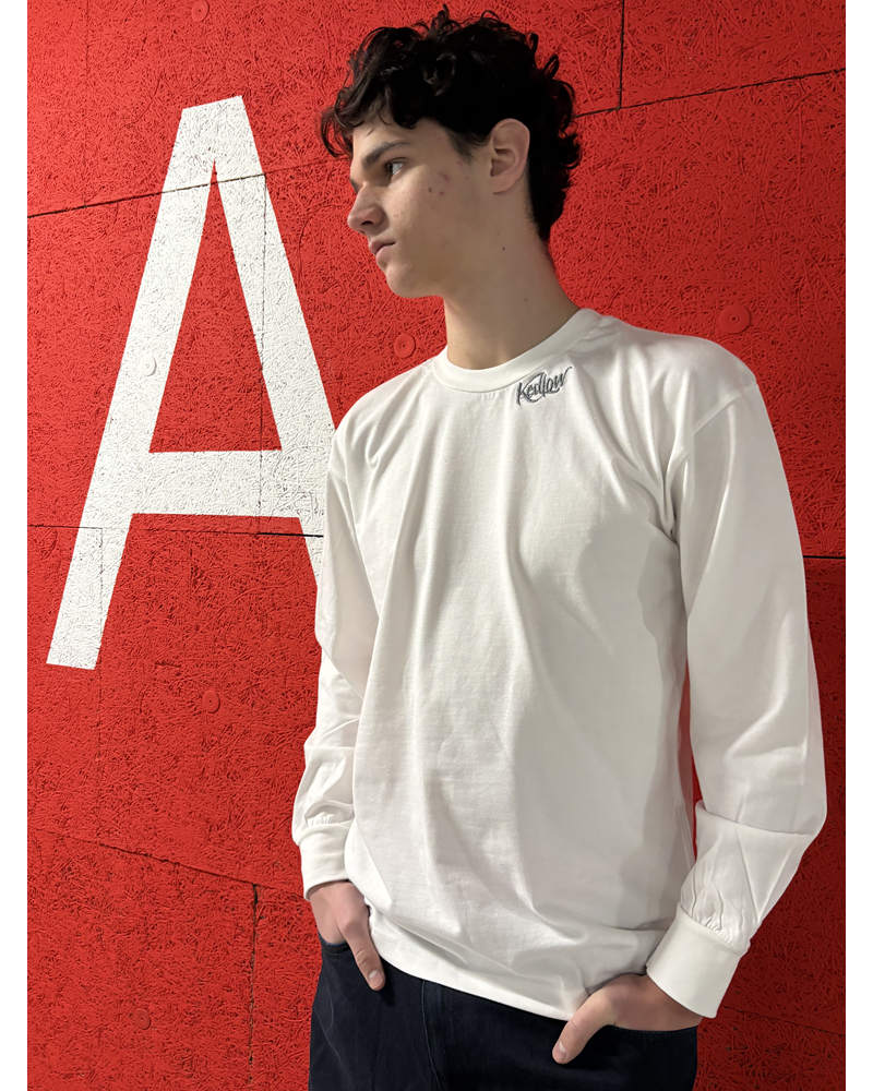 T-Shirt blanc KEDLOW oversize manches longues.