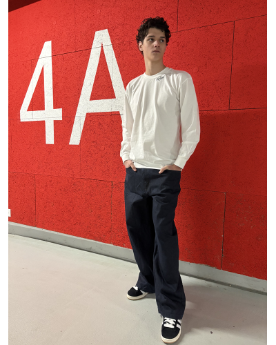 T-Shirt blanc KEDLOW oversize manches longues.