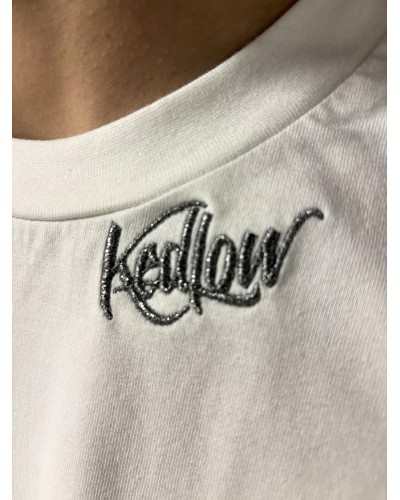 T-Shirt blanc KEDLOW oversize manches longues.