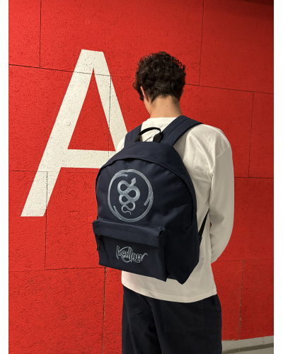 Embroidered blue backpack KEDLOW