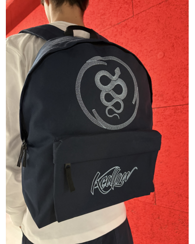 Embroidered blue backpack KEDLOW